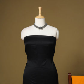 Black - 3pc karnataka weave cotton unstitched khun dress