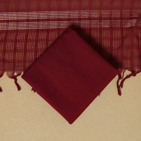 Black - 3pc karnataka weave cotton unstitched khun dress