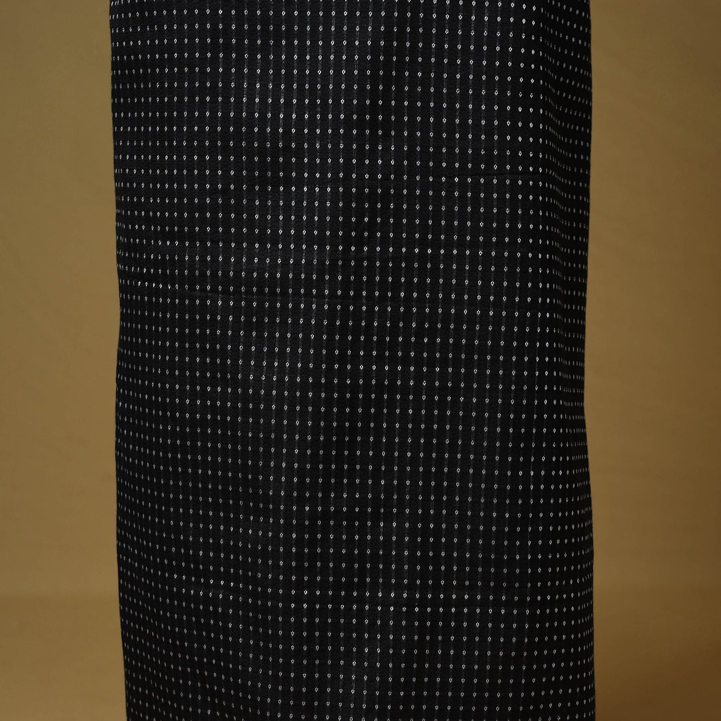 Black - 3pc karnataka weave cotton unstitched khun dress