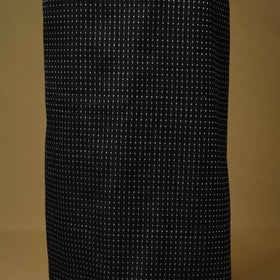 Black - 3pc karnataka weave cotton unstitched khun dress