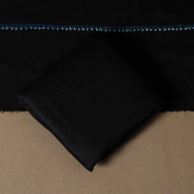 Black - 3pc kashmiri merino wool unstitched sozni hand