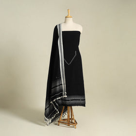 Buy 3pc Kutch Handloom Organic Kala Cotton Dress Material