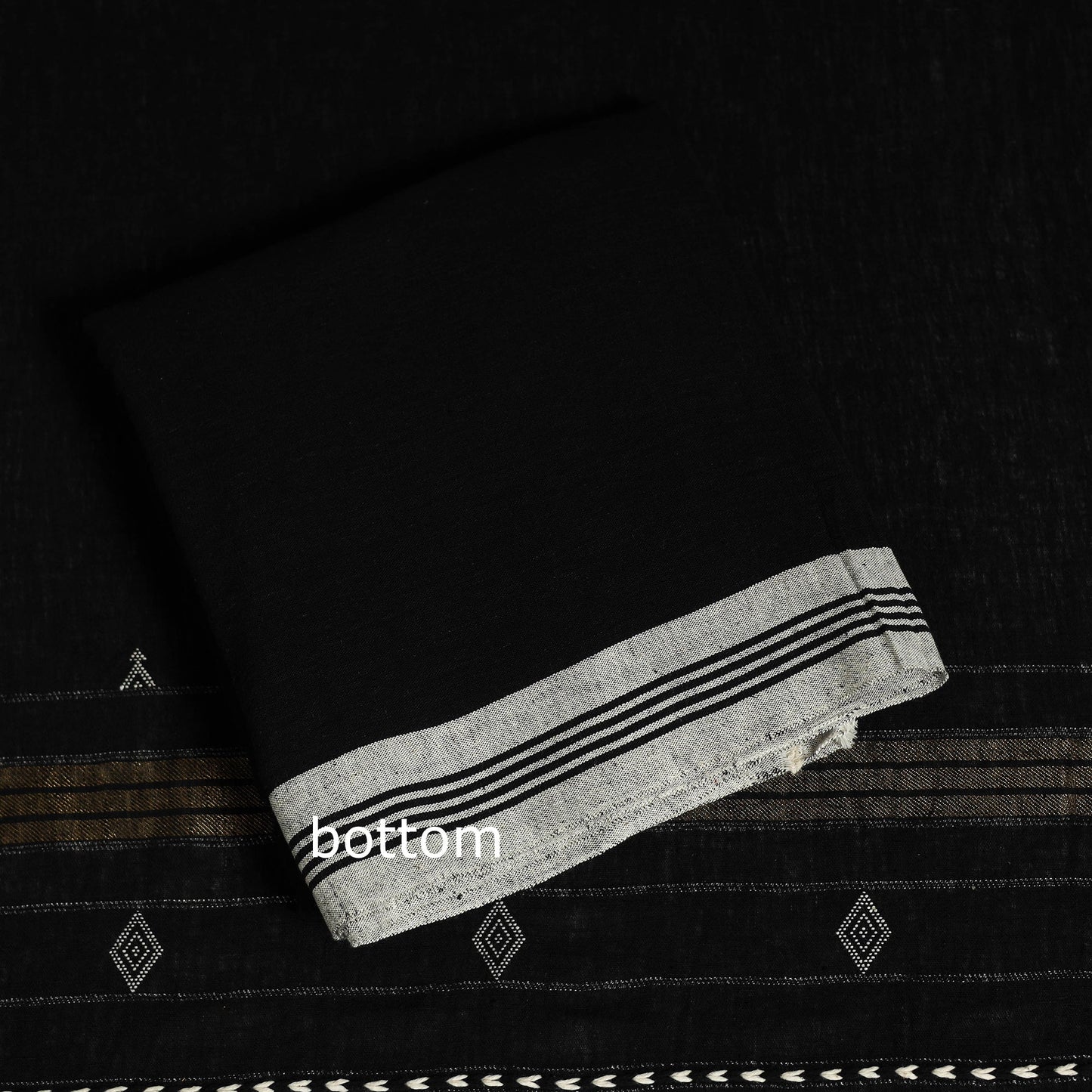 Buy Black 3pc Kutch Handloom Organic Kala Cotton Dress Material