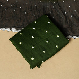 3pc kutch tie-dye satin cotton unstitched bandhani dress