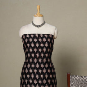 Black - 3pc maheshwari silk unstitched bagh dress material