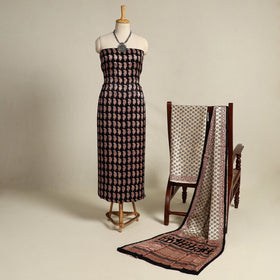 Buy 3pc 3pc Modal Silk Bagh Print Suit Material Set