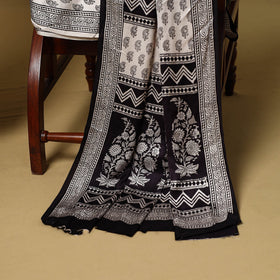 Black - 3pc modal silk unstitched bagh dress material 24