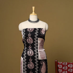 Black - 3pc modal silk unstitched bagh dress material 29