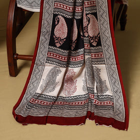 Black - 3pc modal silk unstitched bagh dress material 33