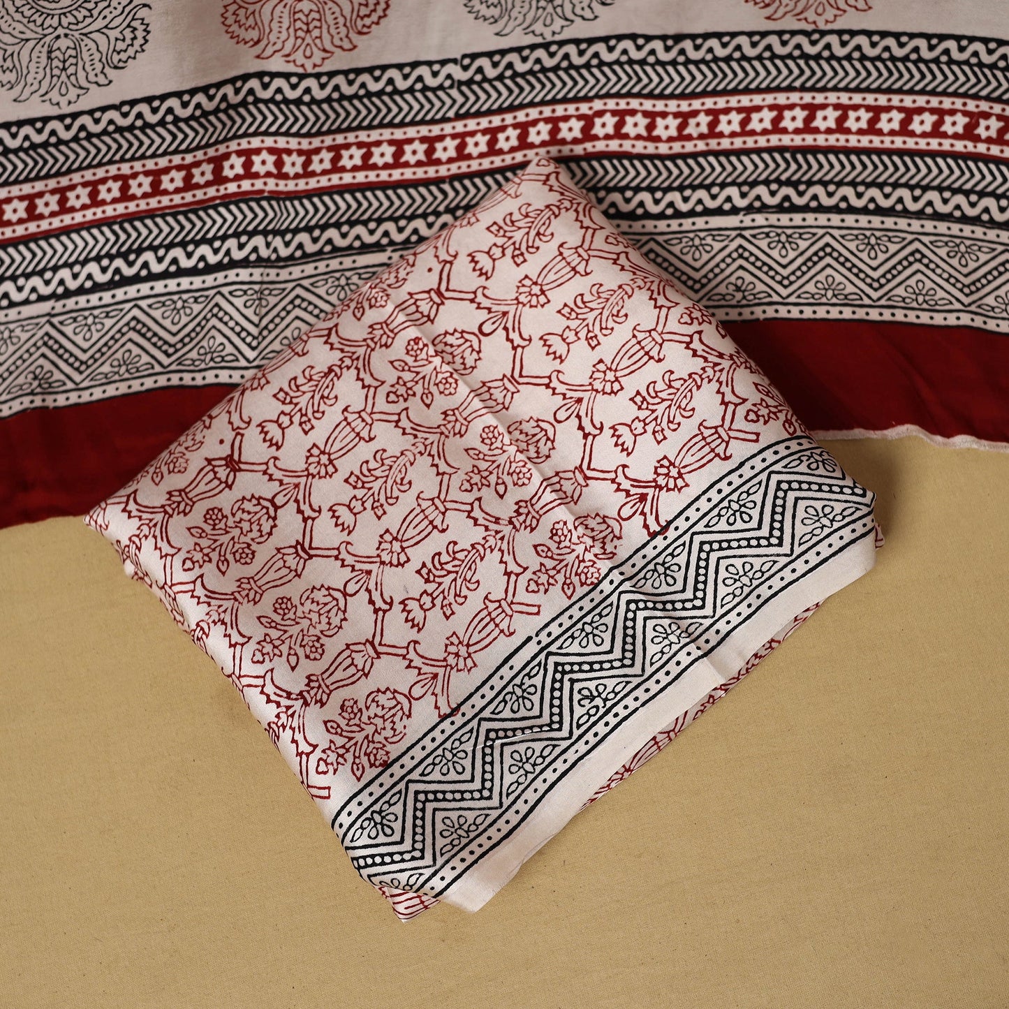 Black - 3pc modal silk unstitched bagh dress material 33