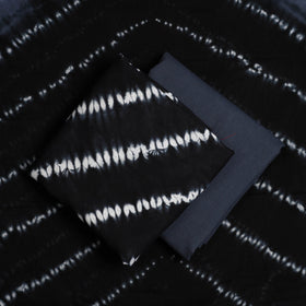  Black 3pc Mul Cotton Tie-Dye Shibori Dress Material