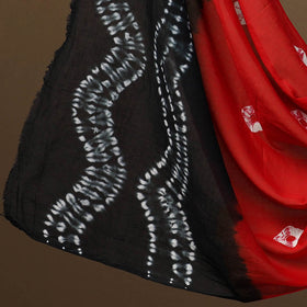  Black 3pc Mul Cotton Tie-Dye Shibori Dress Material