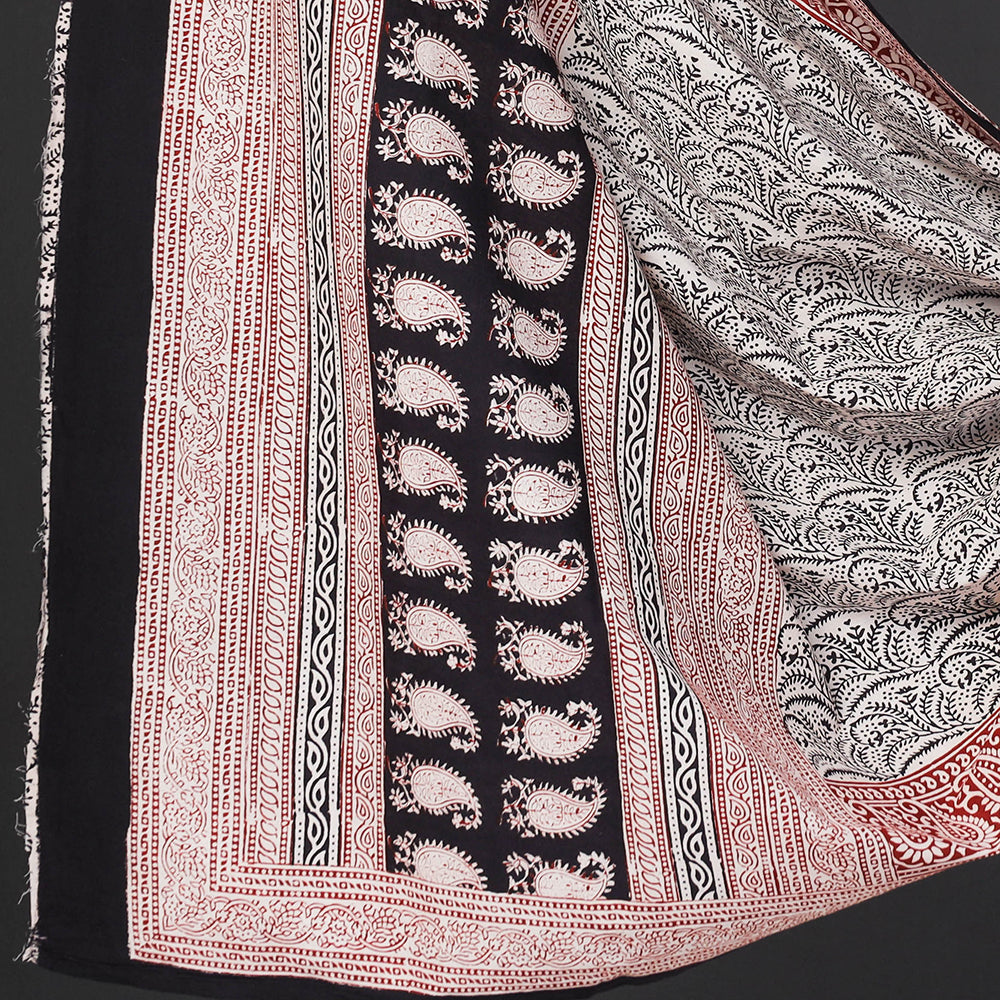  3pc Natural Dyed Cotton Bagh Print Suit Material Set