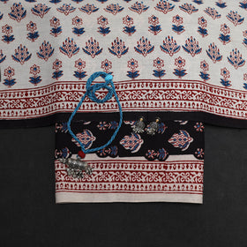 Black - 3pc natural dyed cotton unstitched bagh dress