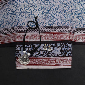 Black - 3pc natural dyed cotton unstitched bagh dress