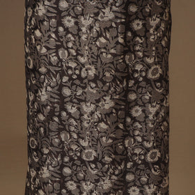 Black 3pc Natural Dyed Maheshwari Silk Unstitched Vanaspati Jahota Dress Material