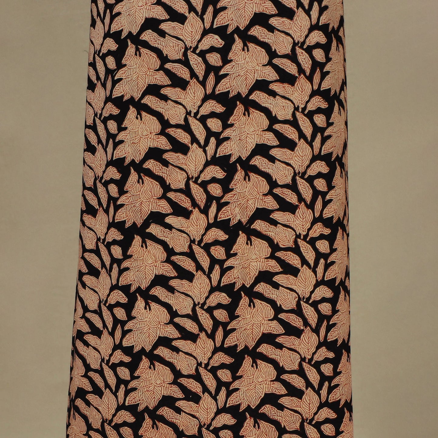 Black 3pc Natural Dyed Block Print Unstitched Bagru Dress Material