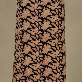 Black 3pc Natural Dyed Block Print Unstitched Bagru Dress Material