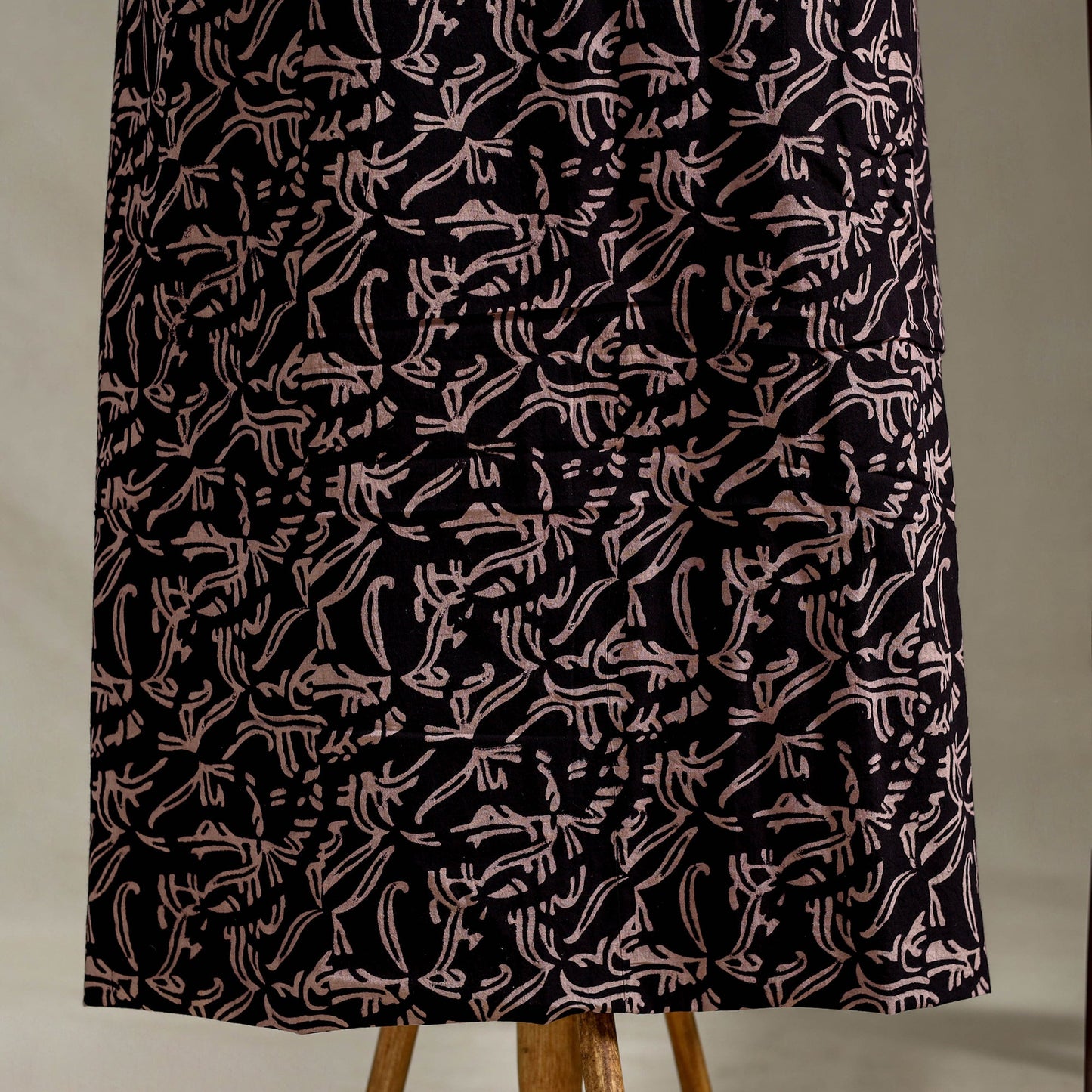  Black 3pc Block Print Natural Dyed Ajrakh Dress Material