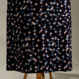 Black 3pc Block Print Natural Dyed Ajrakh Dress Material
