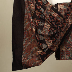 Buy 3pc Black Block Print Cotton Ajrakh Dress Material