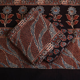 Buy 3pc Black Block Print Cotton Ajrakh Dress Material