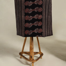 Black 3pc Block Print Natural Dyed Ajrakh Dress Material