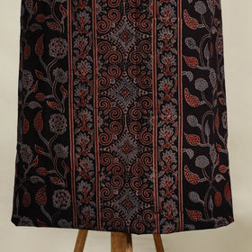 Black 3pc Block Print Natural Dyed Ajrakh Dress Material