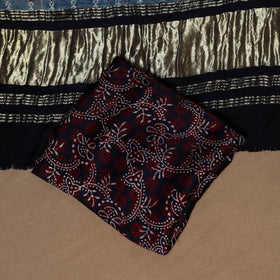 Black - 3pc natural dyed unstitched modal silk dress