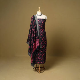 3pc pashmina wool handloom unstitched sanganeri dress