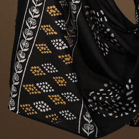 Buy Black 3pc Sanganeri Block Print Cotton Dress Material