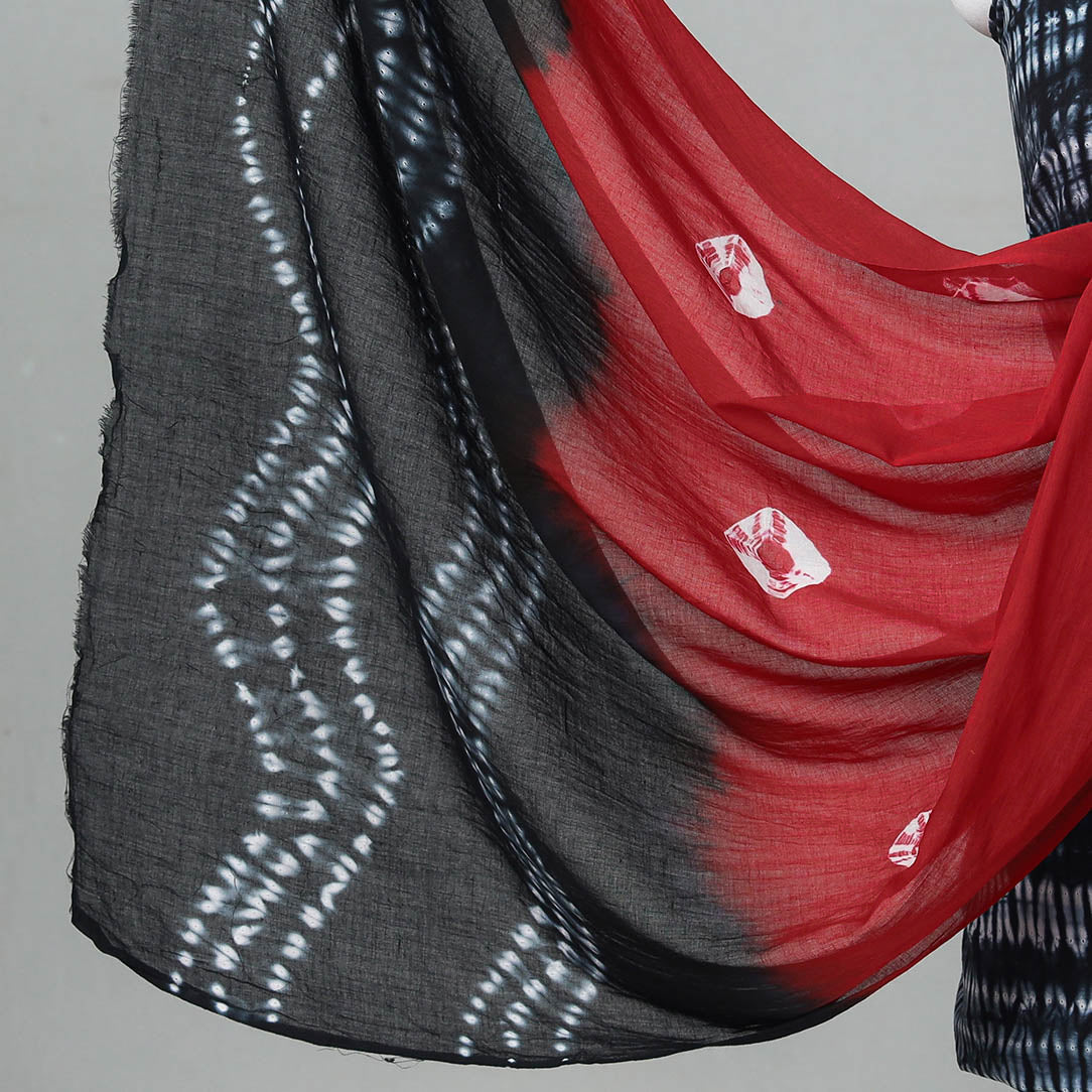  3pc Shibori Tie-Dye Cotton Suit Material Set 