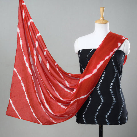  3pc Shibori Tie-Dye Cotton Suit Material Set 