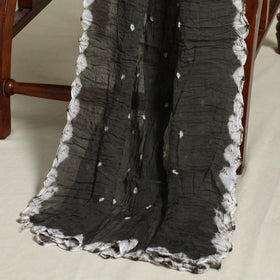 Black 3pc Unstitched Kutch Bandhani Dress Material