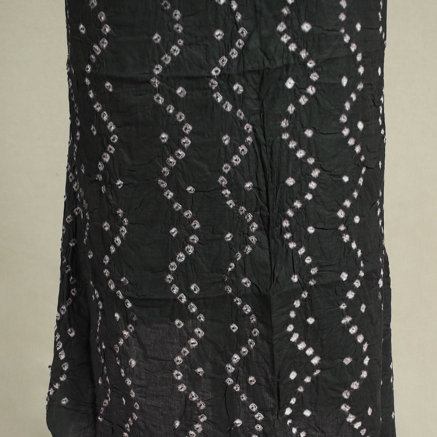 Black 3pc Unstitched Kutch Bandhani Dress Material