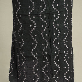 Black 3pc Unstitched Kutch Bandhani Dress Material