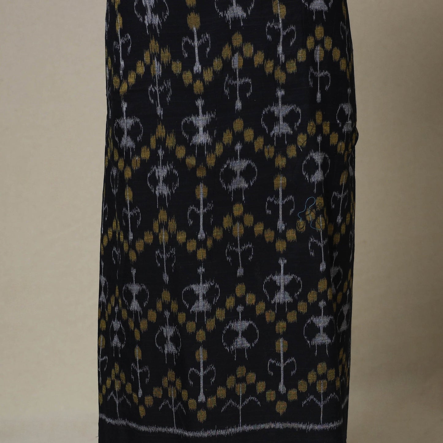 Black - 3pc unstitched maniabandha ikat dress material
