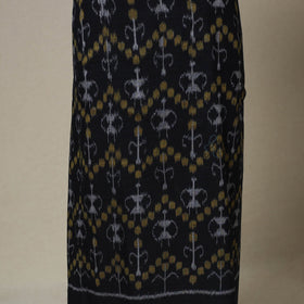Black - 3pc unstitched maniabandha ikat dress material