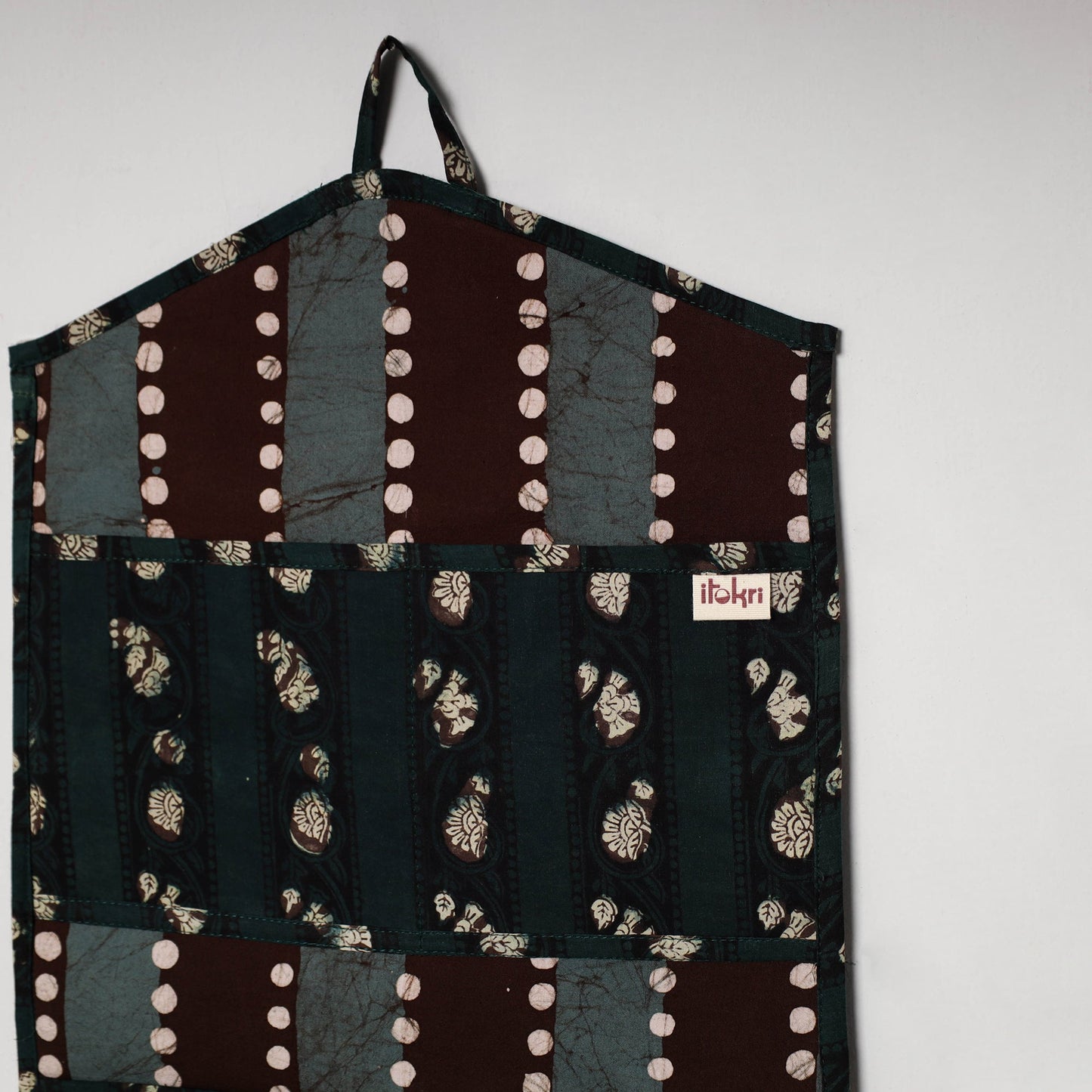 Black - 4 pockets handcrafted cotton wall hanging letter