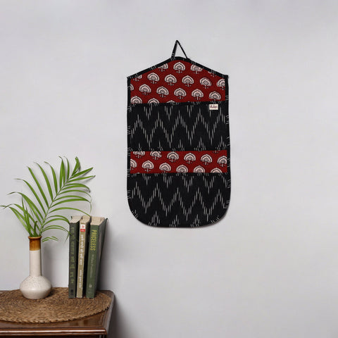 Black - 4 pockets handcrafted cotton wall hanging letter