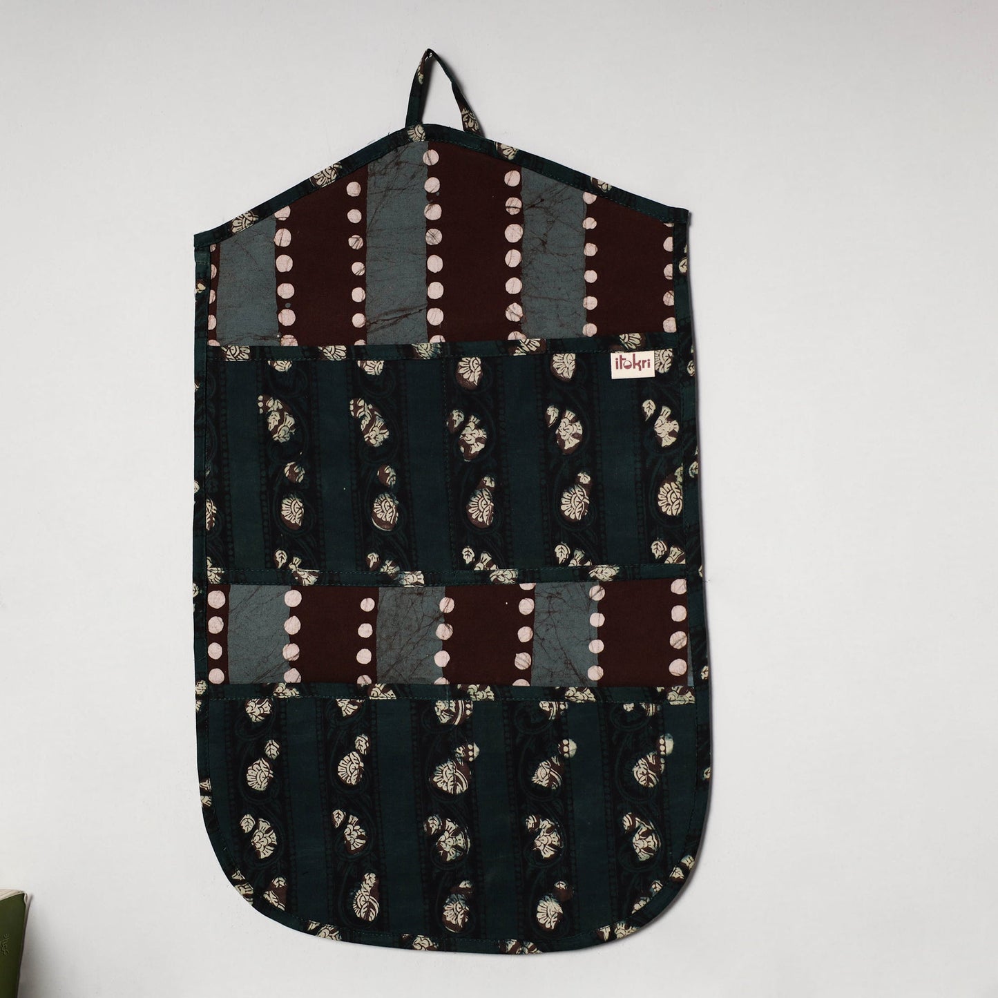 Black - 4 pockets handcrafted cotton wall hanging letter