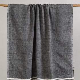 Black Aha Vastra! Pure Handloom Cotton Bath Towel 