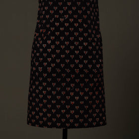 Black - cotton apron with pocket 84 - handcrafted