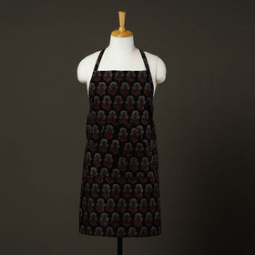 Black - cotton apron with pocket 85 - handcrafted