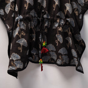 Black - cotton kids kaftan (3-4 years) 03 - handcrafted