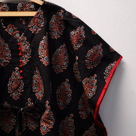 Black - cotton kids kaftan (3-4 years) 31 - handcrafted