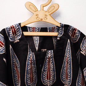 Black - cotton kids kaftan (3-4 years) 40 - handcrafted