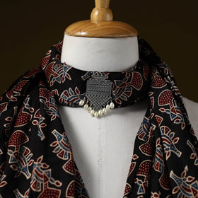 Modal silk pendant necklace scarf 31 - handcrafted