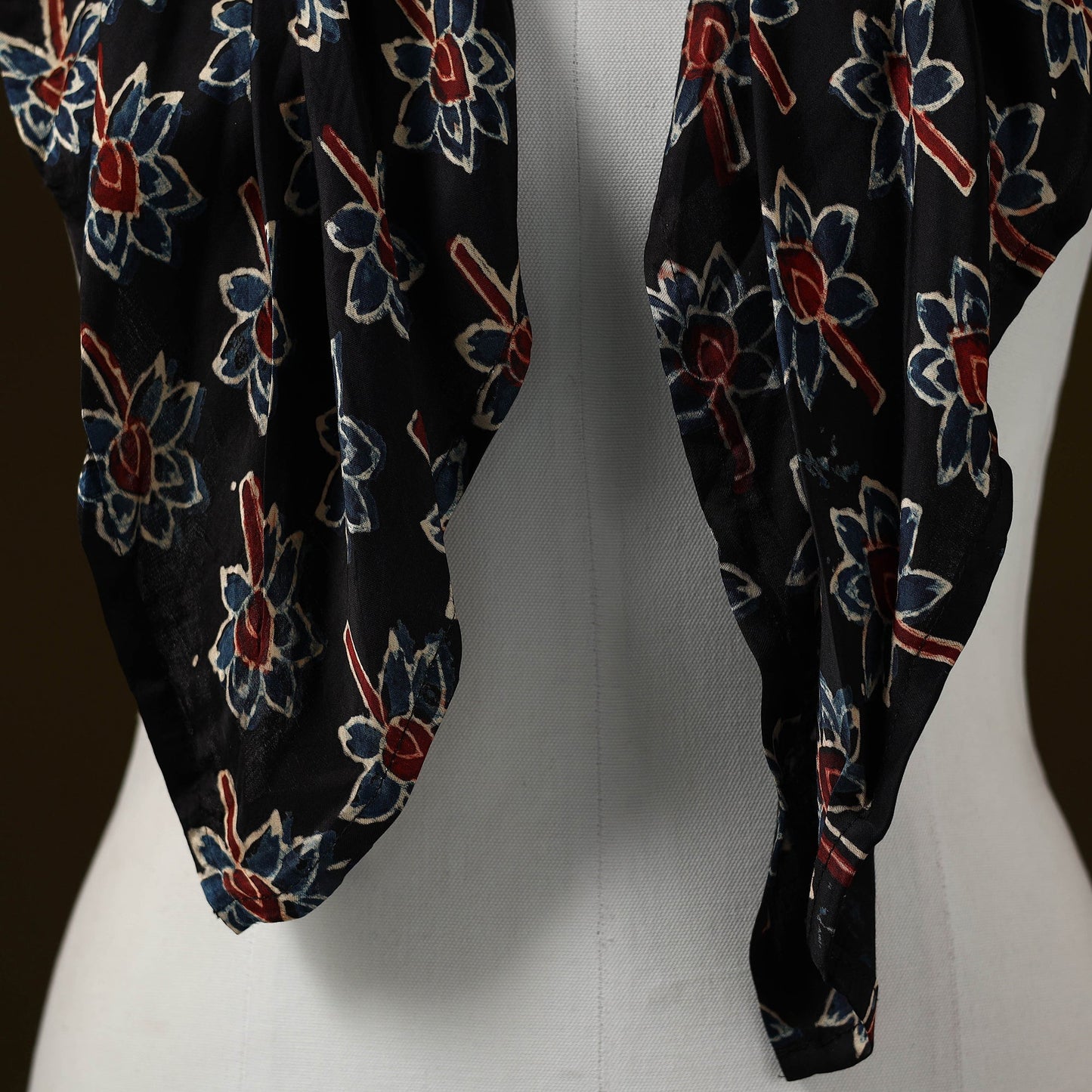 Modal silk pendant necklace scarf 41 - handcrafted