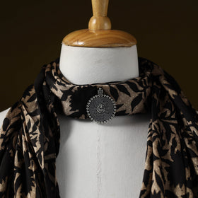 Modal silk pendant necklace scarf 45 - handcrafted